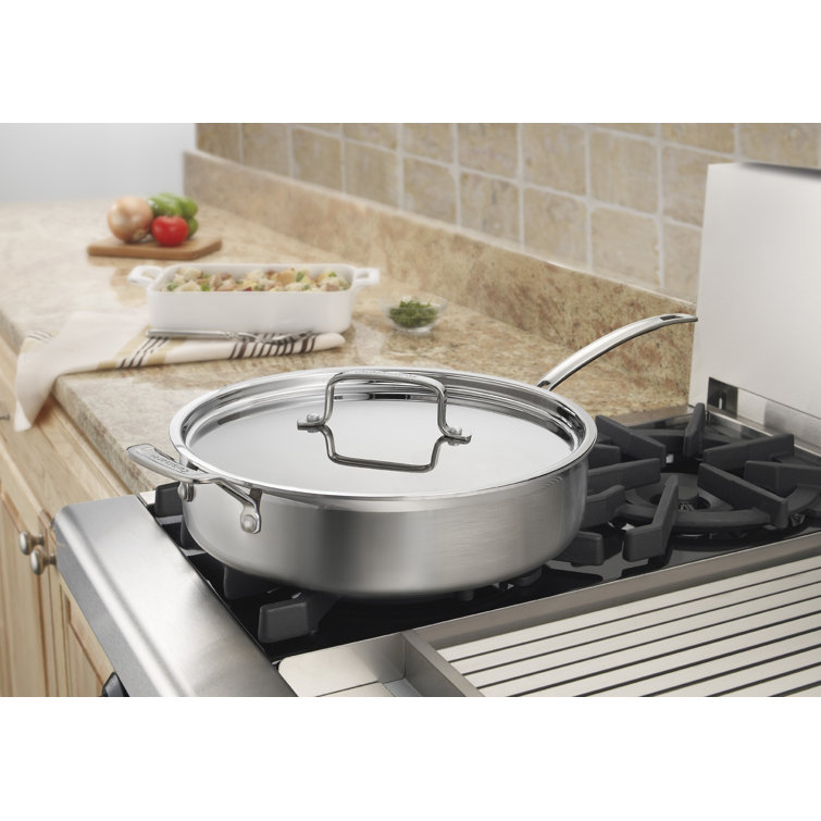 Cuisinart MultiClad Pro Stainless Steel Quart Sauté Pan with Lid & Reviews Wayfair